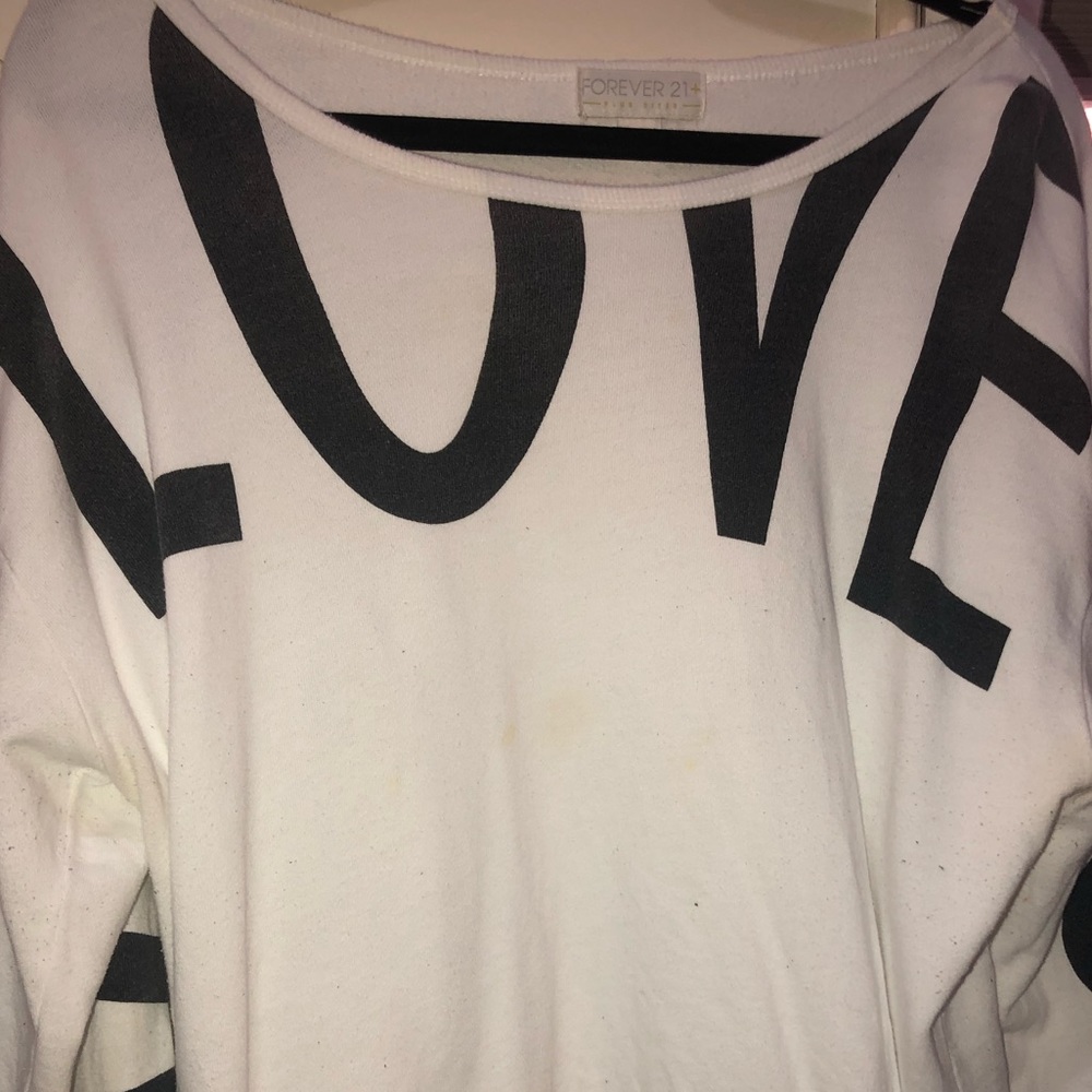 Forever 21 Plus size love sweatshirt